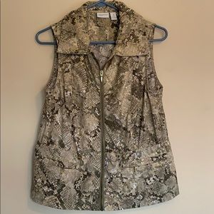 ZENERGY BY CHICO’S SNAKESKIN VEST